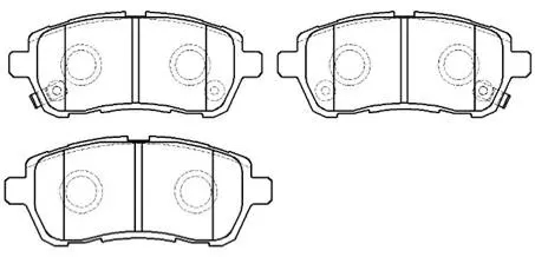 HSB hp9782 - Колодки тормозные дисковые MAZDA: 2 07-, 2 седан 07- \ DAIHATSU: MATERIA  06-