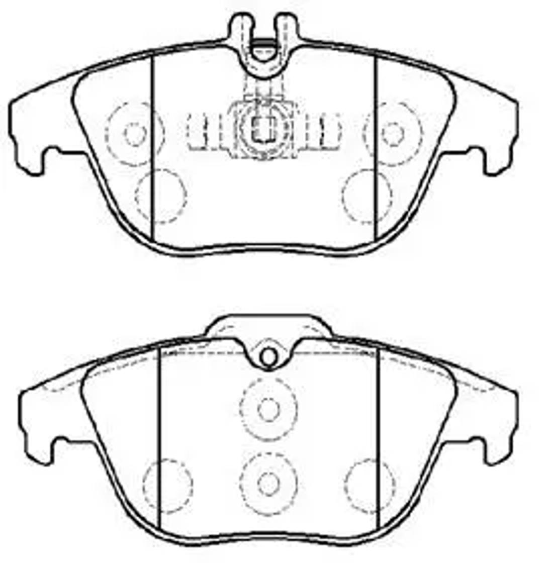 HSB hp9988 - Колодки тормозные дисковые BENZ C Class(W204) 07-