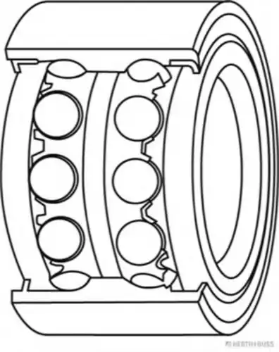 HERTH+BUSS ELPARTS j4702055 - Подшипник ступицы колеса, комплект