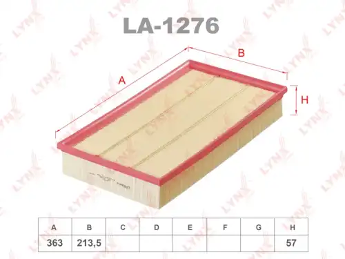 LYNXAUTO la1276 - Фильтр воздушный