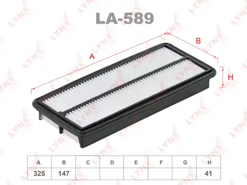 LYNXAUTO la589 - Воздушный фильтр ! вставка \HONDA
