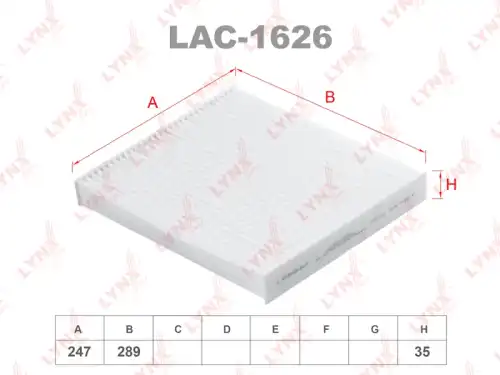 LYNXAUTO lac1626 - Фильтр салонный