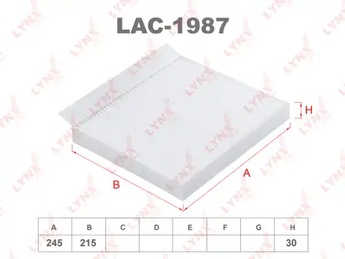 LYNXAUTO lac1987 - Фильтр салонный