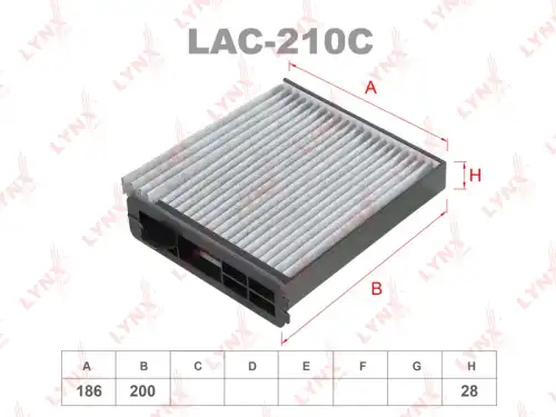 LYNXAUTO lac210c - Фильтр салонный угольный