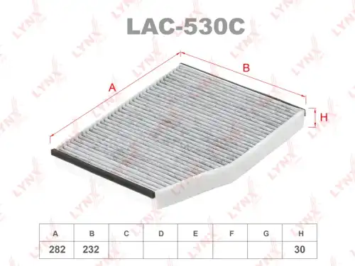 LYNXAUTO lac530c - фильтр салона! угольный\ Ford Transit Connect/Tureno Connect 12>