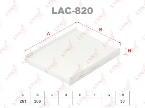 LYNXAUTO lac820 - Фильтр салона