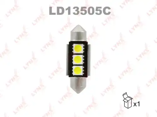 LYNXAUTO ld13505c - лампа! LED C5W T11x35mm 12V SV8.5 7000K Canbus\