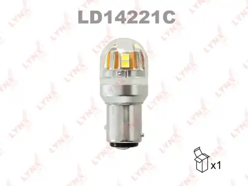 LYNXAUTO ld14221 - лампа! LED P21/5W S25 12V BAY15d 12000K\