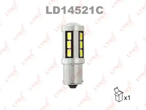 LYNXAUTO ld14521c - лампа! LED P21W S25 12V BA15S 7200K Canbus\