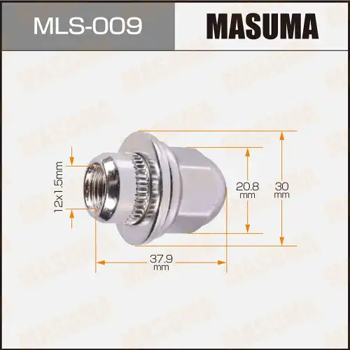 MASUMA mls009 - гайка крепления колеса! 12x1.5\ Mitsubishi Aspire/Colt/Lancer/Galant/Outlander 00>