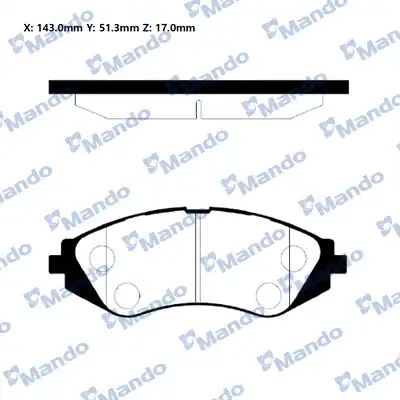 MANDO mpd03 - колодки дисковые передние