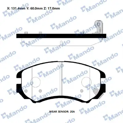 MANDO mph23 - колодки дисковые передние