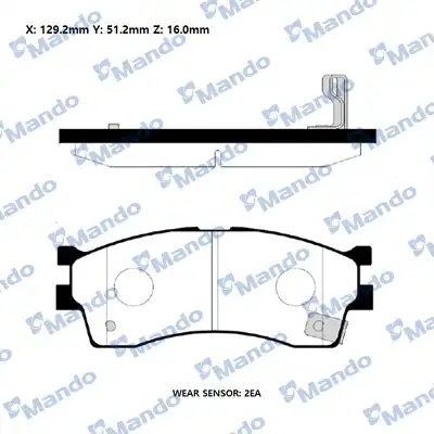 MANDO mpk12 - колодки дисковые передние