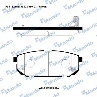 MANDO mpk21 - колодки дисковые задние