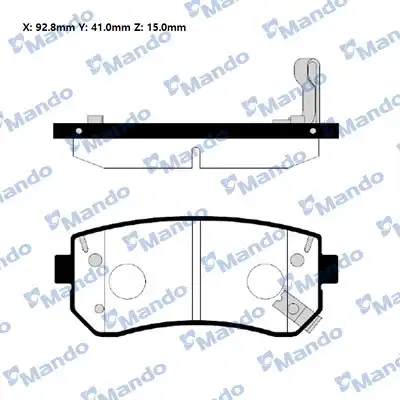 MANDO mpk46 - колодки дисковые задние