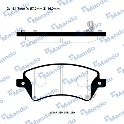 MANDO mpt19 - колодки дисковые передние