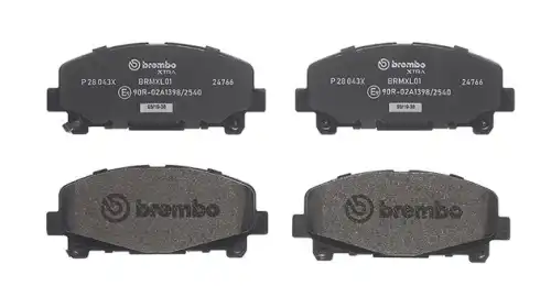 BREMBO p28043x - Колодки тормозные дисковые /комплект 4 шт/