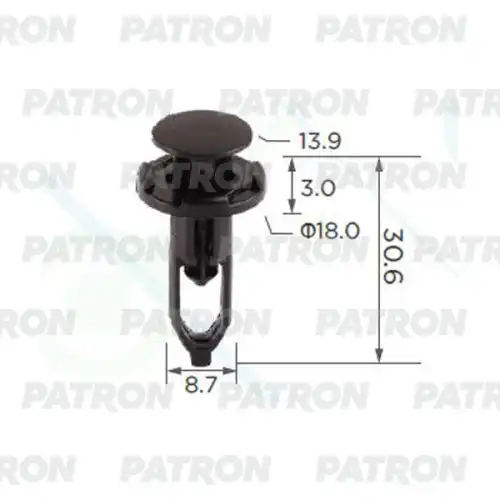 PATRON p370006a - Клипса пластмассовая