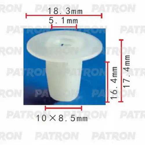 PATRON p370017 - Фиксатор пластиковый Lexus, Toyota применяемость подкрылок, крылья