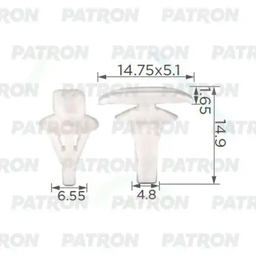 PATRON p370102a - Клипса пластмассовая