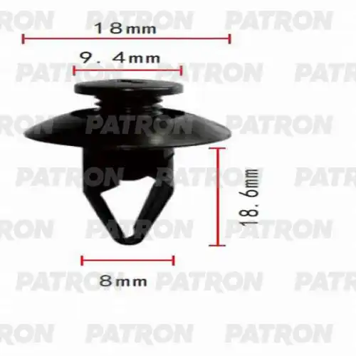 PATRON p370116 - Клипса FORD/MAZDA применяемость: бампер (мин. 10 шт.)