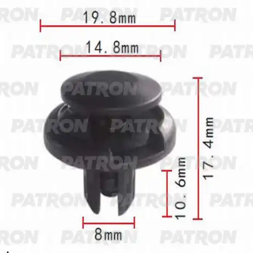 PATRON p370121 - P370121 КЛИПСА ПЛАСТМАССОВАЯ ACURA,HONDA,HYUNDAI,KIA,MITSUBISHI ПРИМЕНЯЕМОСТЬ БРЫЗГОВИКИ, ПОДКРЫЛОК,