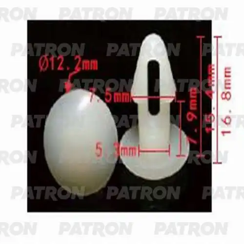PATRON p370217 - Клипса пластмассовая Mercedes без штока, применяемость крепление обшивки