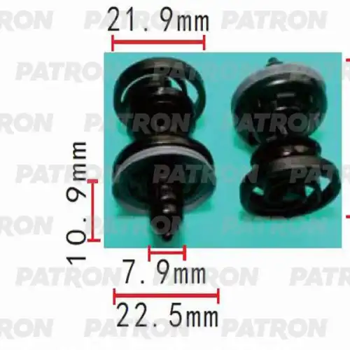 PATRON p370254 - Клипса пластмассовая Audi, Seat, Skoda, Volkswagen применяемость: внутренняя отделка - двери
