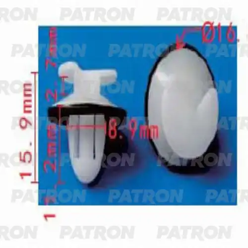 PATRON p370269 - Клипса пластмассовая CITROEN, PEUGEOT, RENAULT применяемость: внутренн