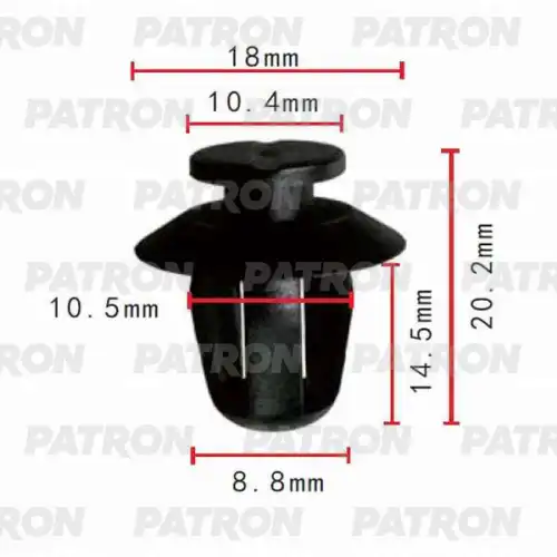 PATRON p370275 - Клипса PSA применяемость: молдинги (мин. 10 шт.)