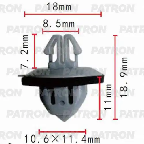 PATRON p370279 - Клипса пластмассовая Lexus, Toyota применяемость молдинги