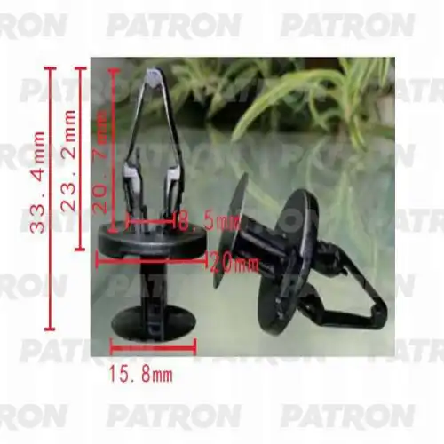 PATRON p370392 - Клипса пластмассовая GM применяемость бампер