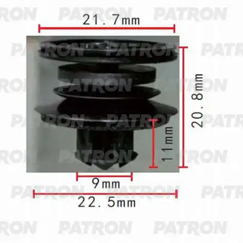 PATRON p370456 - Клипса пластмассовая Audi, Seat, Skoda, Volkswagen применяемость внутренняя отделка