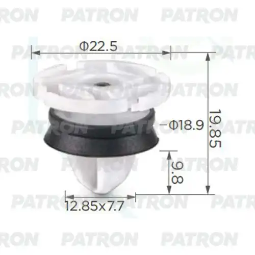 PATRON p370467a - Клипса пластмассовая (упаковка 100шт) Citroen, Peugeot, Renault внутренняя отделка - двери