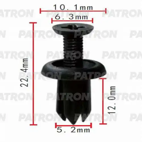 PATRON p370494 - Клипса пластмассовая Lexus, Subaru, Toyota применяемость: защита, отделка салона, багажника