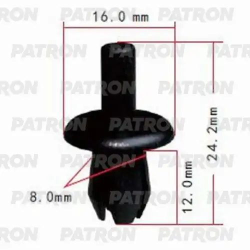 PATRON p370573 - Клипса пластмассовая распорная CITROEN , PEUGEOT