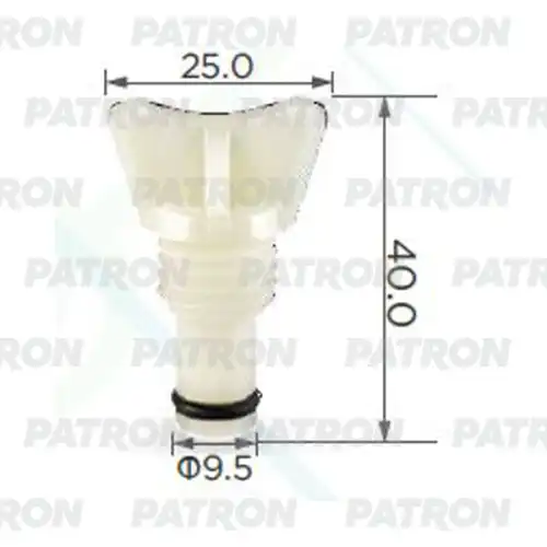PATRON p371055 - P37-1055 Клипса пластмассовая Lexus,Toyota применяемость: радиатор