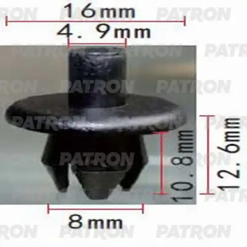 PATRON p371086 - Клипса пластмассовая GM,Hyundai,Kia,Opel применяемость: уплотнитель