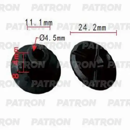 PATRON p371100 - Гайка пластмассовая MERCEDES применяемость: диаметр 4.2 мм