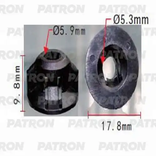 PATRON p371156 - Гайка пластмассовая TOYOTA применяемость крепление термозащиты