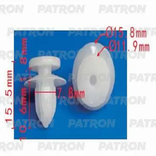 PATRON p371277 - Клипса пластмассовая Mitsubishi применяемость: крылья, молдинги, пороги