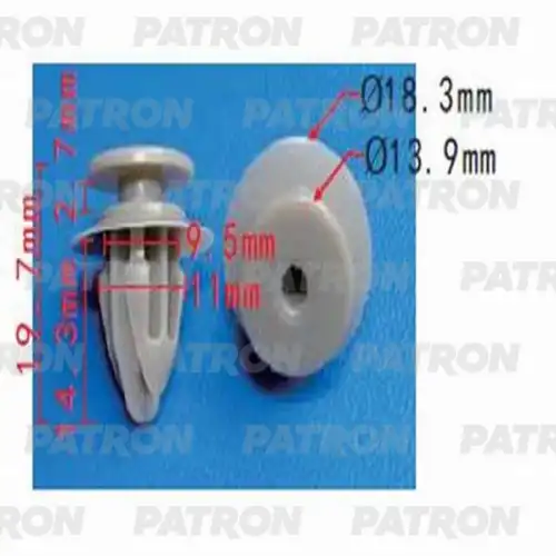 PATRON p371325 - Клипса пластмассовая MAZDA применяемость обшивка двери