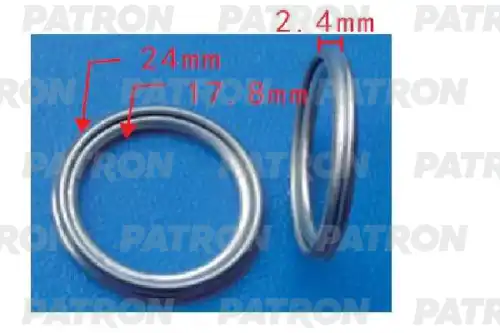 PATRON p371559 - ШАЙБА МЕТАЛЛИЧЕСКАЯ TOYOTA ПРИМЕНЯЕМОСТЬ ПРОКЛАДКА СЛИВНОЙ ПРОБКИ ЗАД