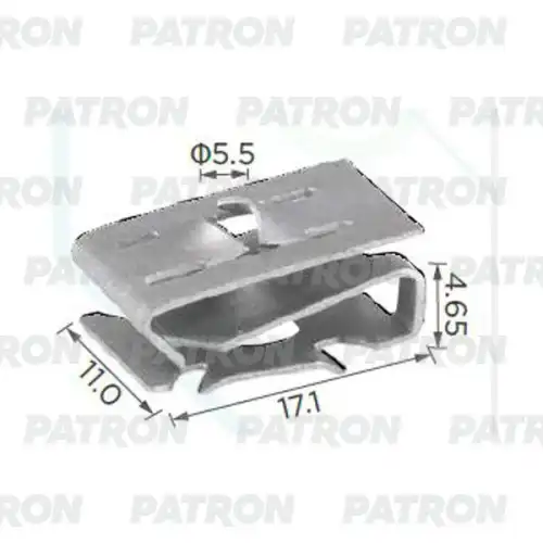 PATRON p371596 - P371596 Скоба металлическая AUDI \ SEAT \ SKODA \ VW применяемость: гайка закладная металическая 5x1