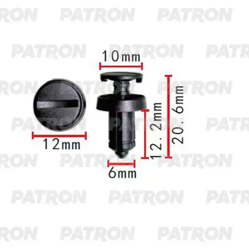 PATRON p372131 - Клипса пластмассовая Renault Fiat Dacia Применяемость: Клипса универсальная
