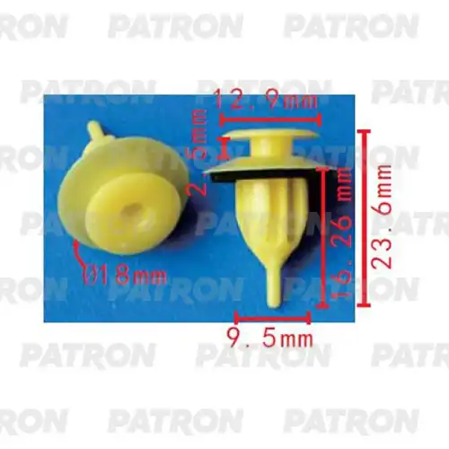 PATRON p372305 - Клипса пластмассовая Toyota Lexus Применяемость: Клипса крепления порогов