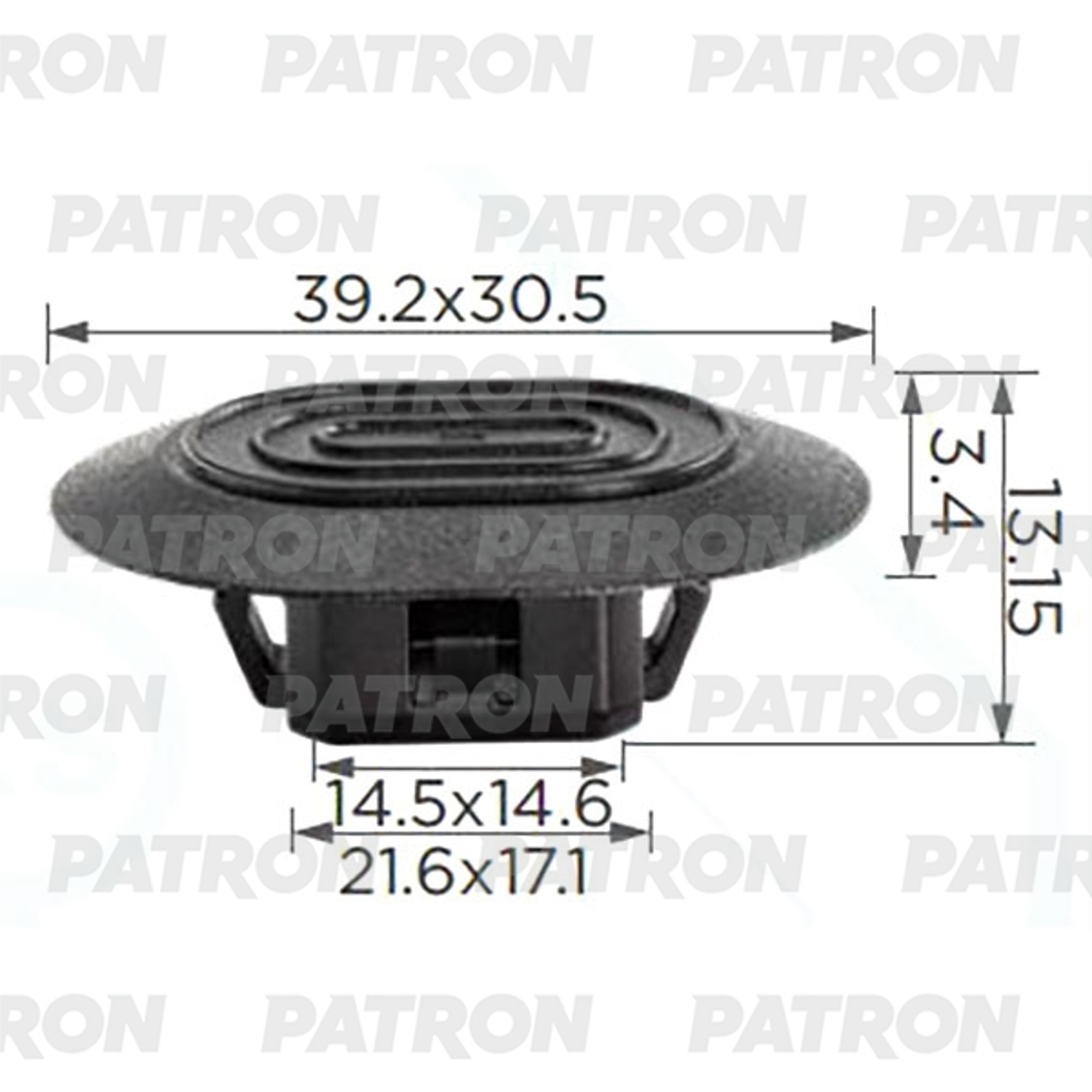 PATRON p373818 - P373818 Клипса пластмассовая Клипса крепления молдинга порога Toyota