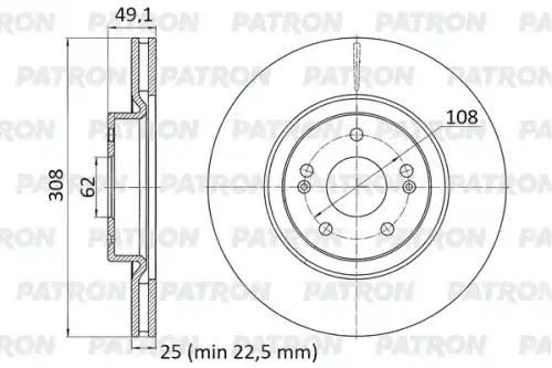PATRON pbd1492 - Диск тормозной