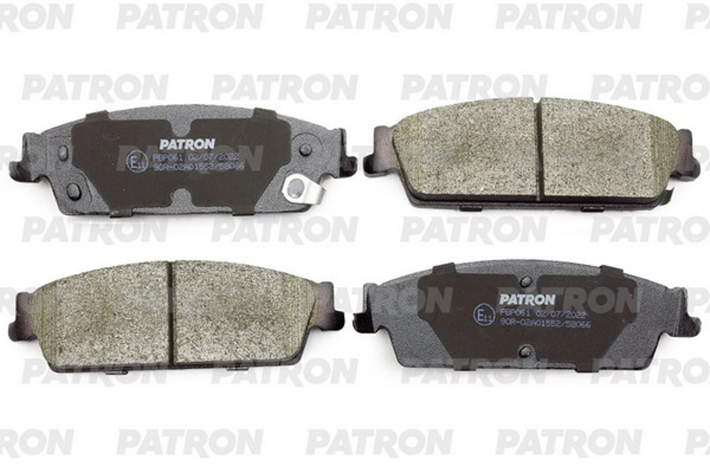 PATRON pbp061 - Колодки тормозные дисковые задн GM Cadillac Escalade 2007-2012, Chevrolet Avalanche 1500 2007-2012, Suburban 1500 2007-2012, Tahoe 2007-2013, GMC Yukon 2007-2012
