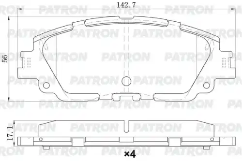 PATRON pbp280 - Колодки тормозные